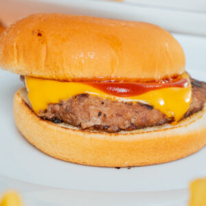 Cheeseburger classique : steak de 90g juteux recouvert de fromage fondu